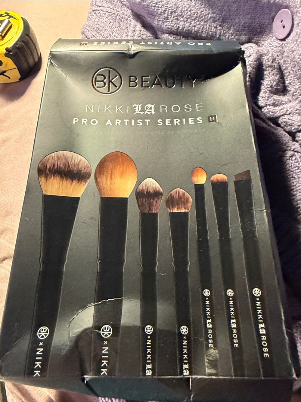 Pro Artist Series Makeup Brush Set - Black/Golden Bristles